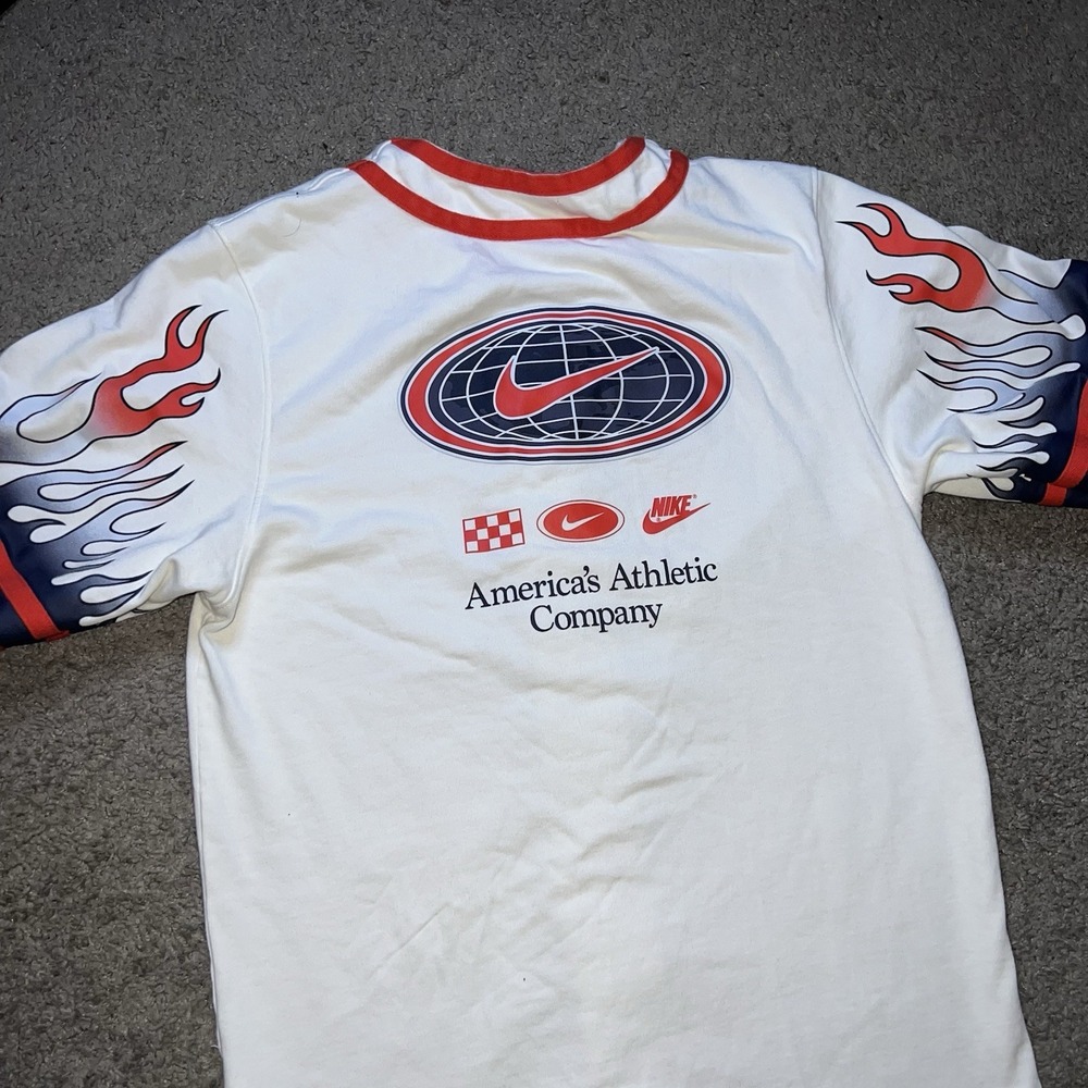 Y2K Nike‎ Americana Top Sail Habanero Red DV9642-133 Mens Medium